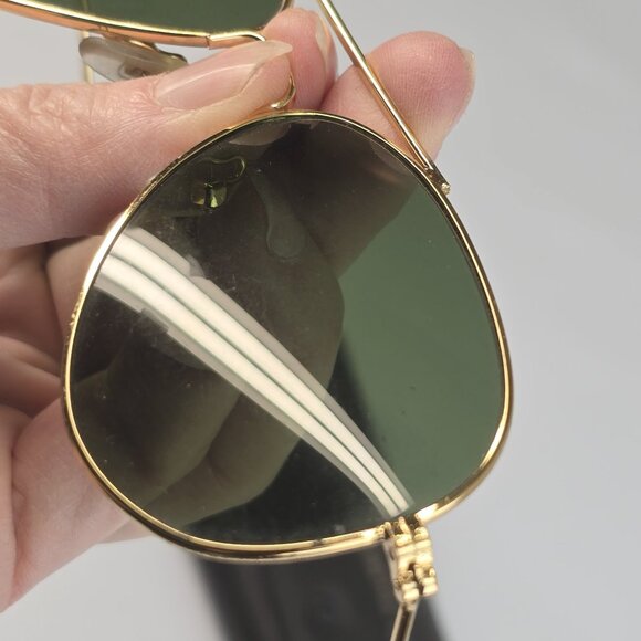 Ray-Ban Sunglasses - green glass / gold frame - Picture 6 of 6